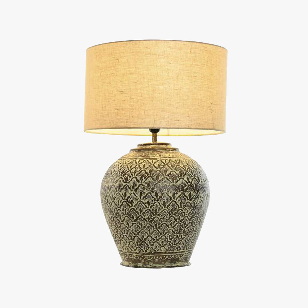 Candeeiro de Mesa Metal Cobre 62 cm ÉPICO