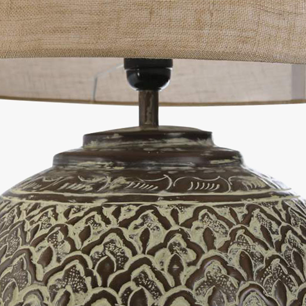 Candeeiro de Mesa Metal Cobre 62 cm ÉPICO