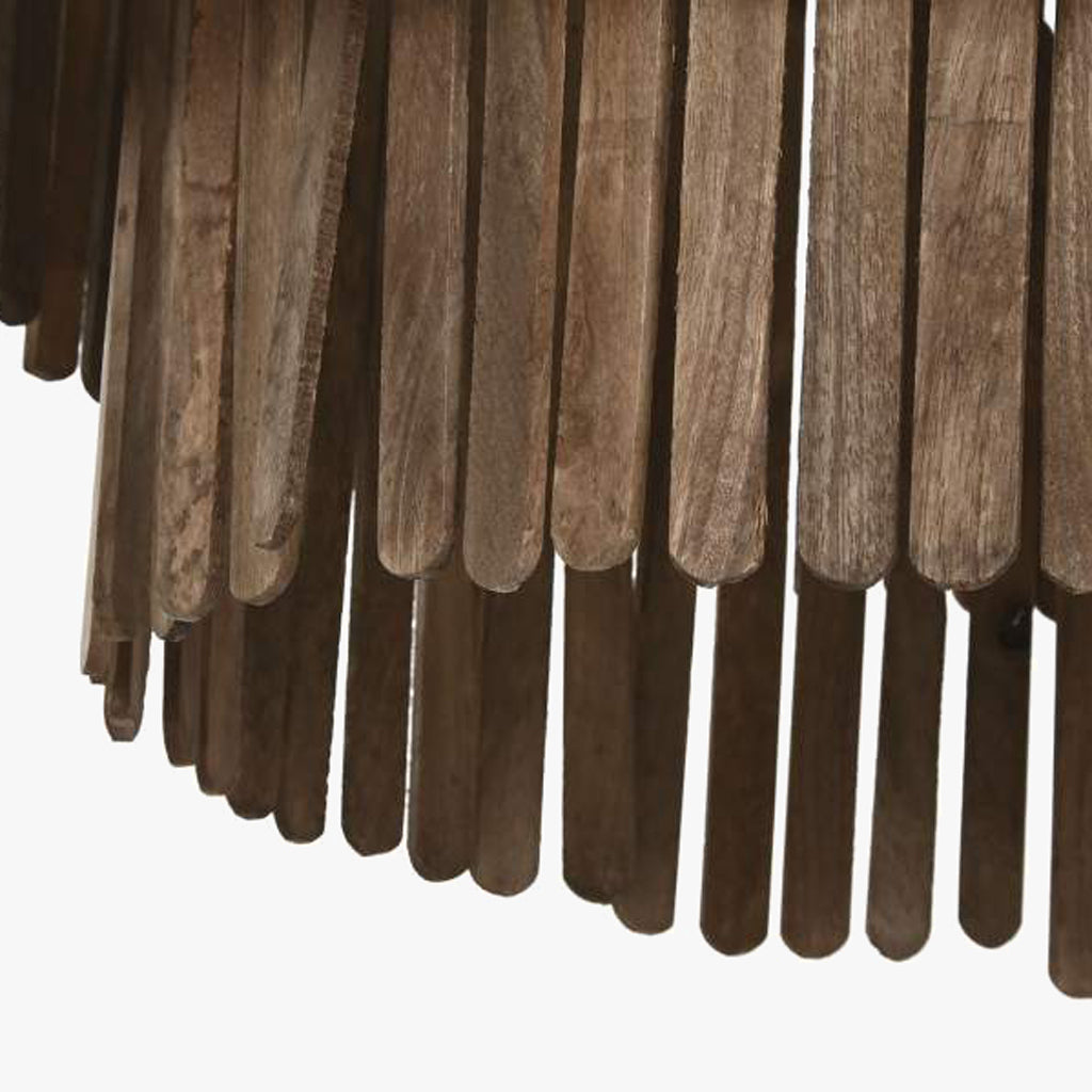 Candeeiro de Teto Ripas Madeira LUXE