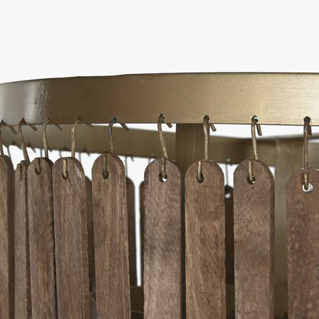 Candeeiro de Teto Ripas Madeira LUXE