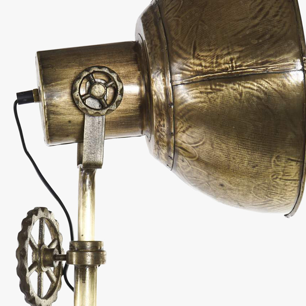 Candeeiro de Chão Tripé Metal Dourado ICONIC