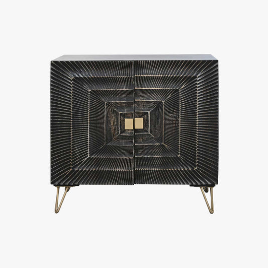Aparador de Metal e Madeira com Duas Portas TORA