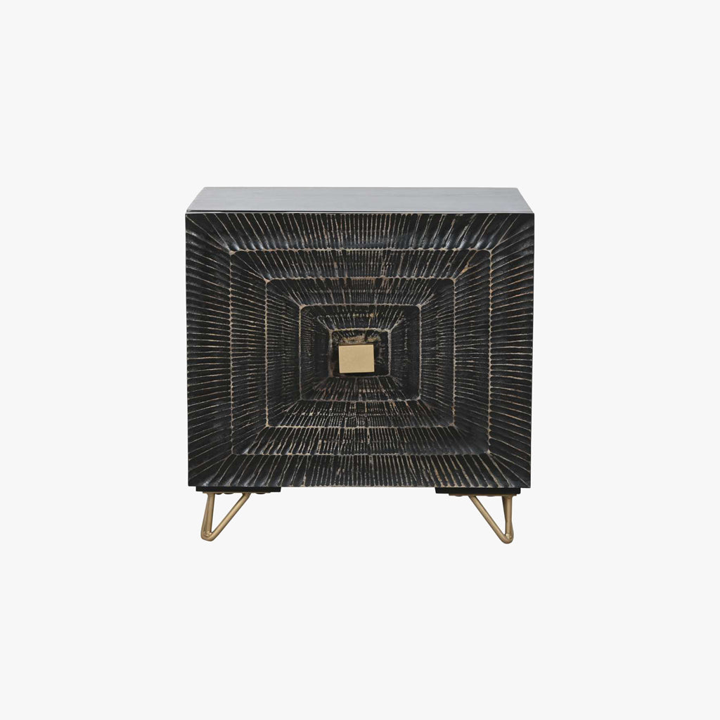 Mesa de Cabeceira Metal e Madeira TORA
