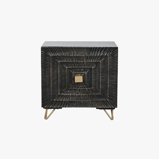 Mesa de Cabeceira Metal e Madeira TORA