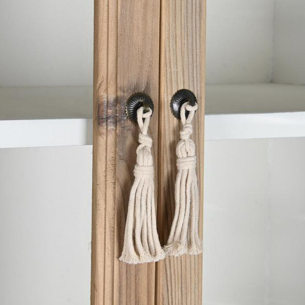 Louceiro com Quatro Portas e Duas Gavetas Branco com Madeira ZENA