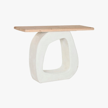 Consola Branca com Madeira 120x38 ZENA