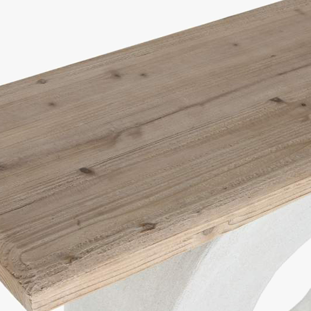Consola Branca com Madeira 120x38 ZENA
