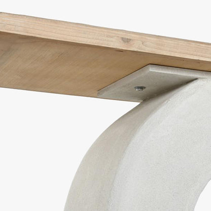 Consola Branca com Madeira 120x38 ZENA