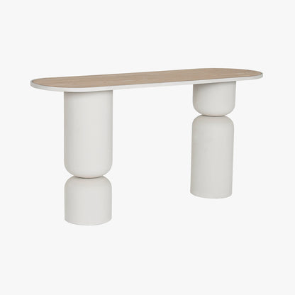 Consola Branca com Madeira 150x45 ZENA