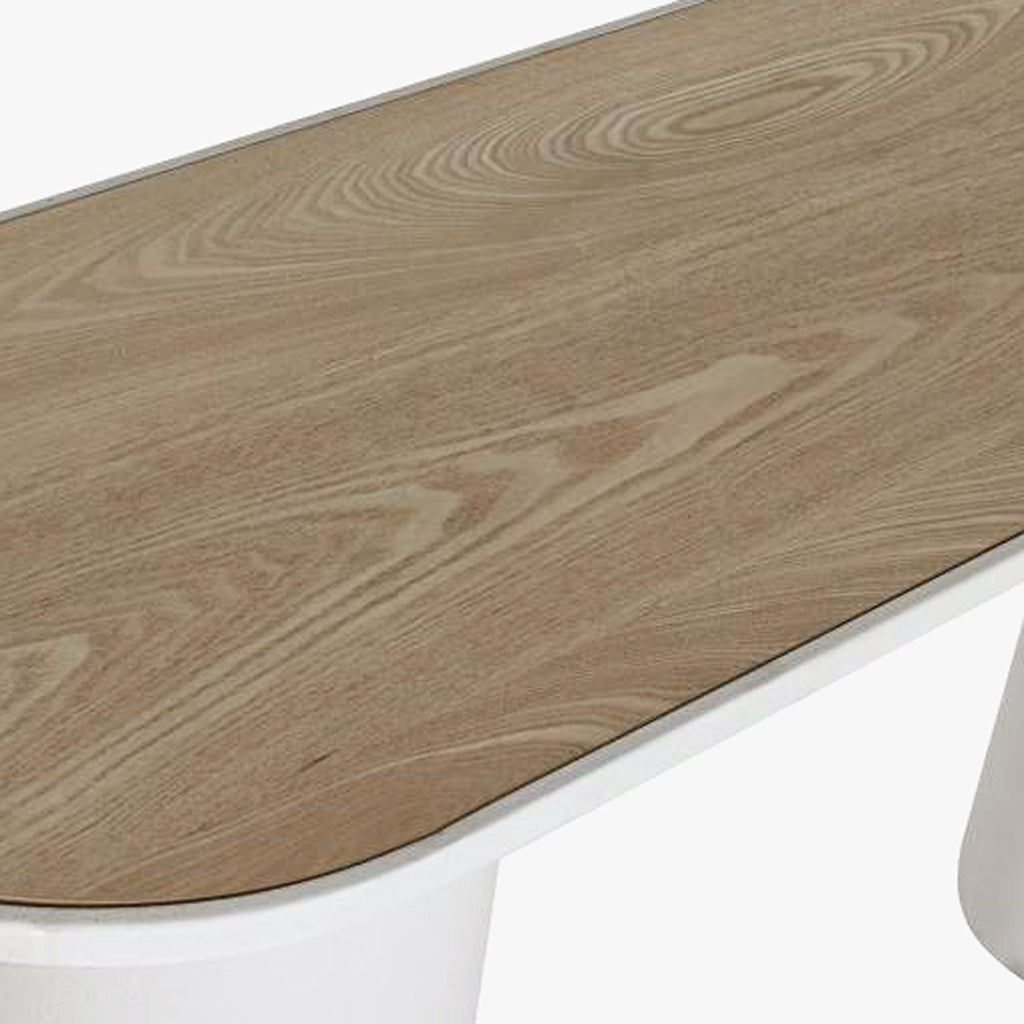 Consola Branca com Madeira 150x45 ZENA