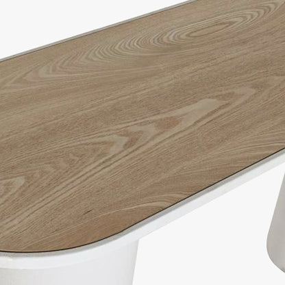 Consola Branca com Madeira 150x45 ZENA