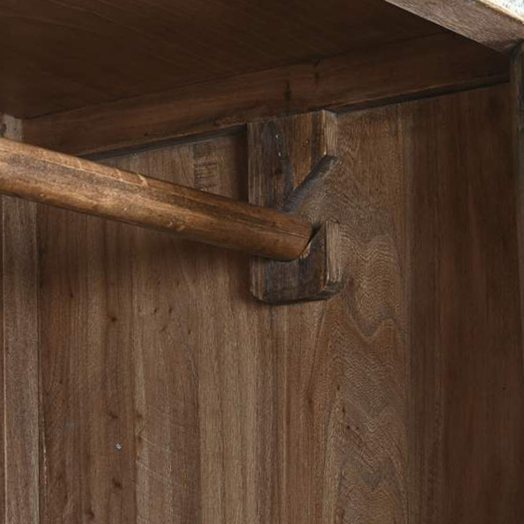 Armário Madeira Claro com Fechadura Circular Oriental 180 cm OSAKA