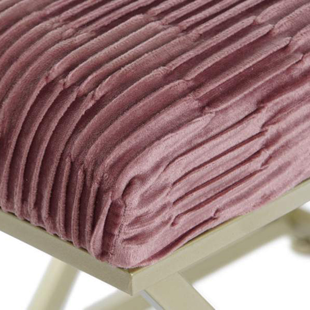 Conjunto de Banquetas Aveludadas Verde e Rosa VERSAILLES