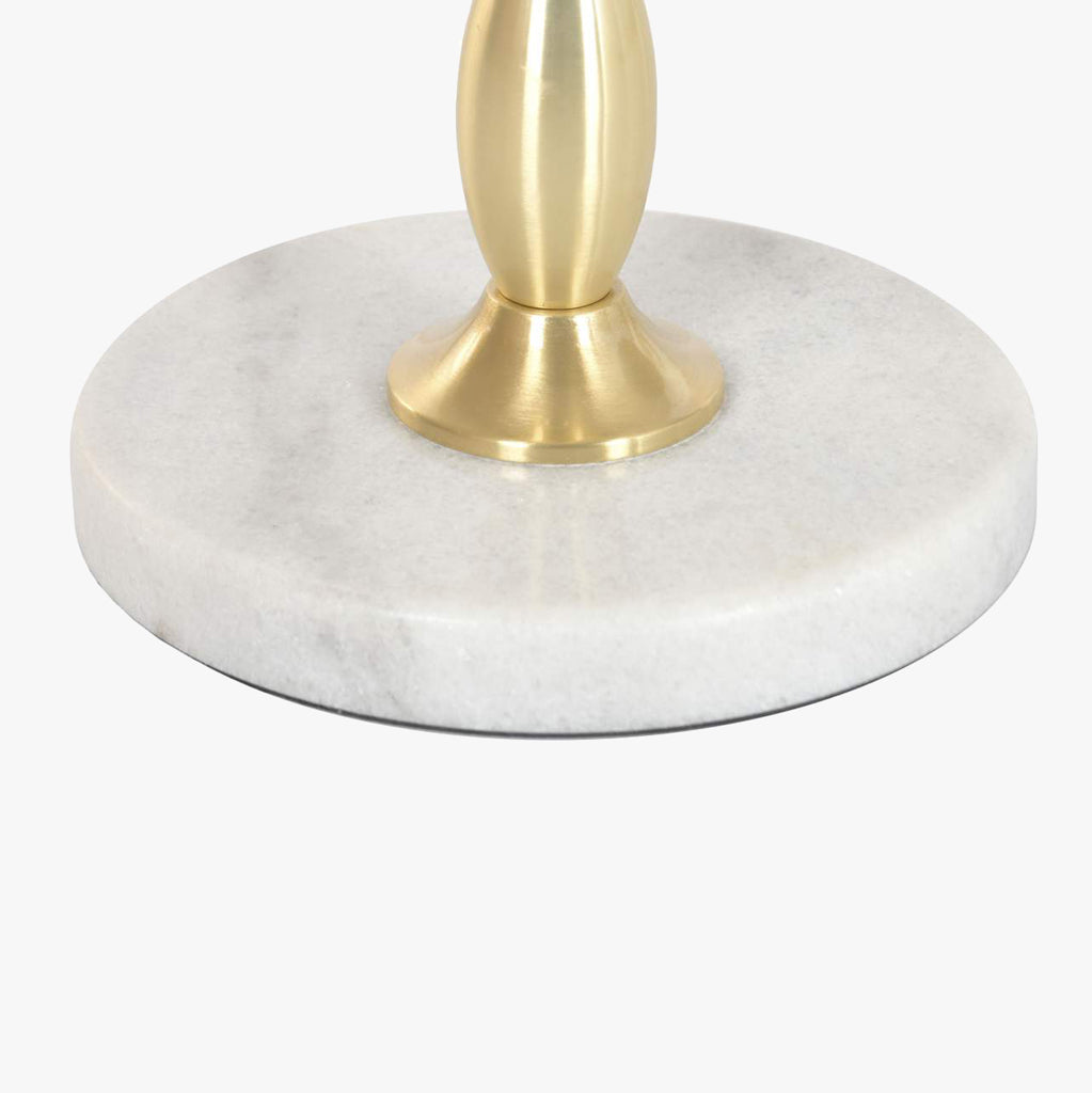 Mesa de Apoio Clássica Mármore com Pé Dourado VERSAILLES