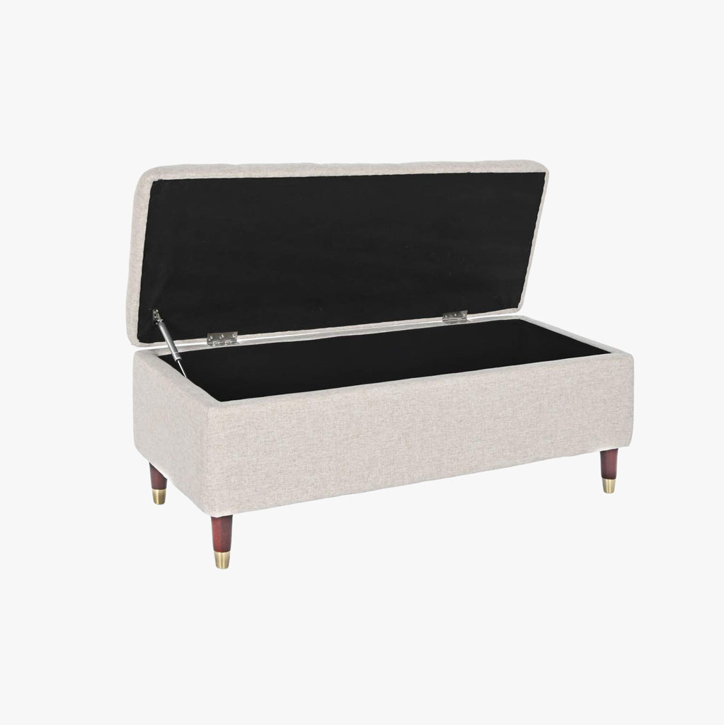 Banqueta Cinza com Arrumação 110x45x44 SERENA