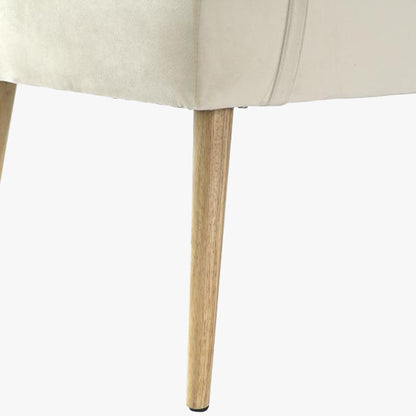 Banqueta Bege com Almofadas Cilíndricas SERENA