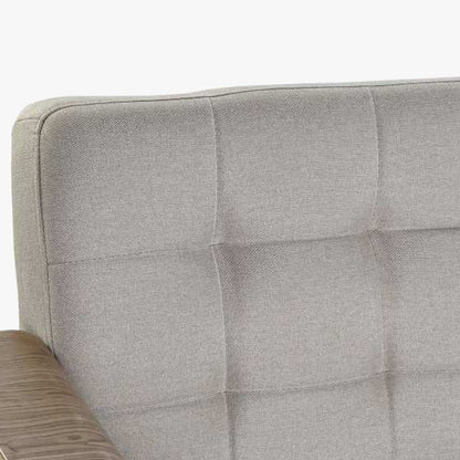 Sofá Cama Bege com Estrutura em Madeira e Sistema Click-Clack MOVE