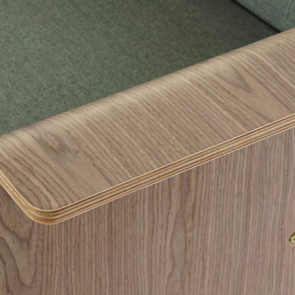 Sofá Cama Verde com Estrutura em Madeira e Sistema Click-Clack MOVE