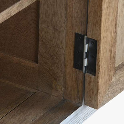 Móvel de Televisão Madeira Maciça Branco JASMIN