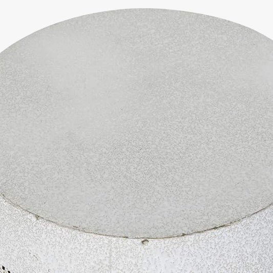 Conjunto Duas Mesas de Apoio Orientais Brancas Metal JASMIN