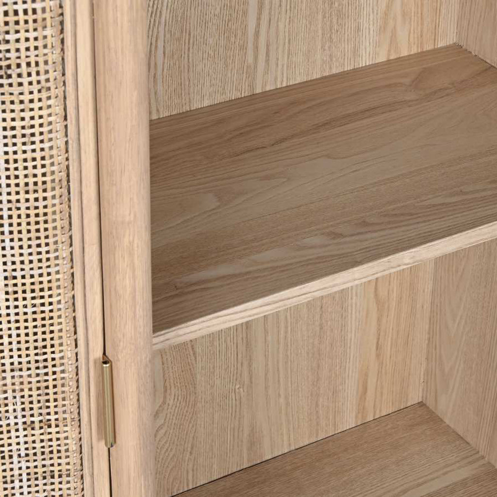 Estante de Madeira e Rattan ZUMA