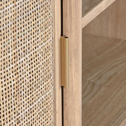 Móvel de Televisão Madeira e Rattan ZUMA