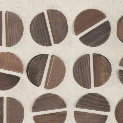Tela Circulos Madeira 62x82 RAÍZES