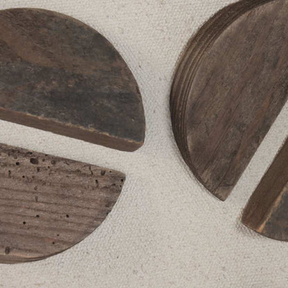 Tela Circulos Madeira 62x82 RAÍZES