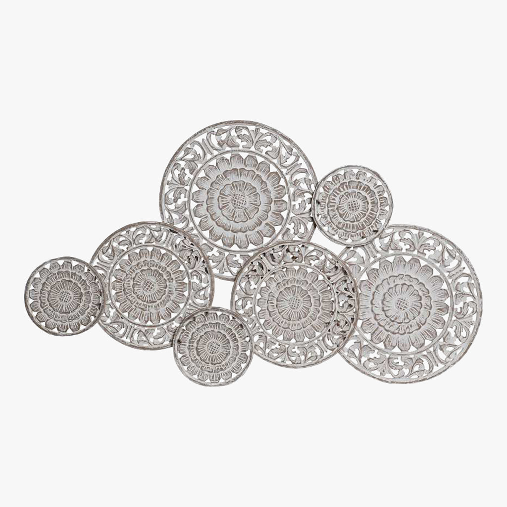 Decoração de Parede Branco Decapé MANDALA