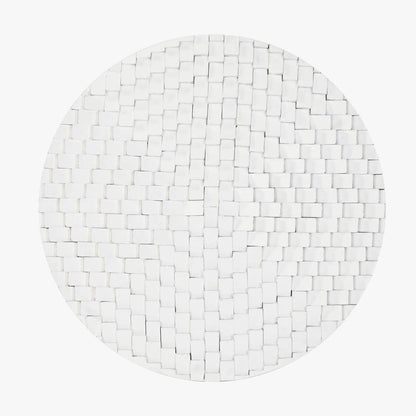 Decoração de Parece Redonda Branca RELEVO