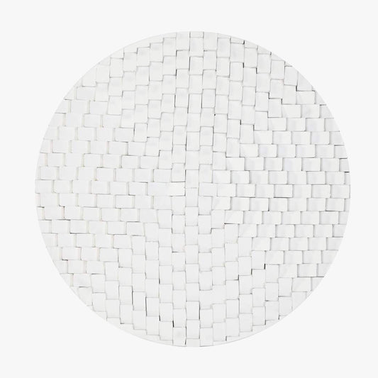 Decoração de Parece Redonda Branca RELEVO