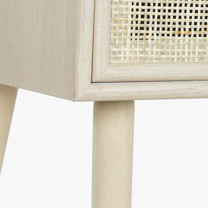 Secretária Madeira e Rattan Natural 120x42,5x78 NÓRDIS