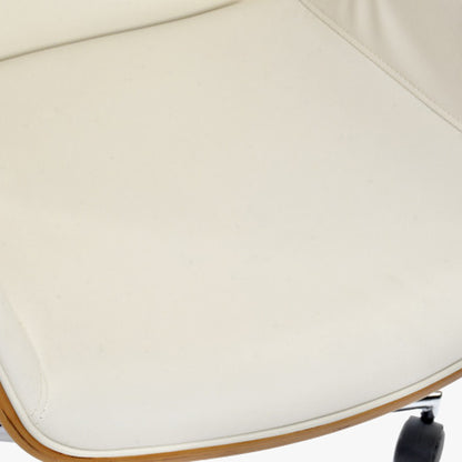 Cadeira de Escritório Bege com Madeira 60x65,5x118 NÓRDIS