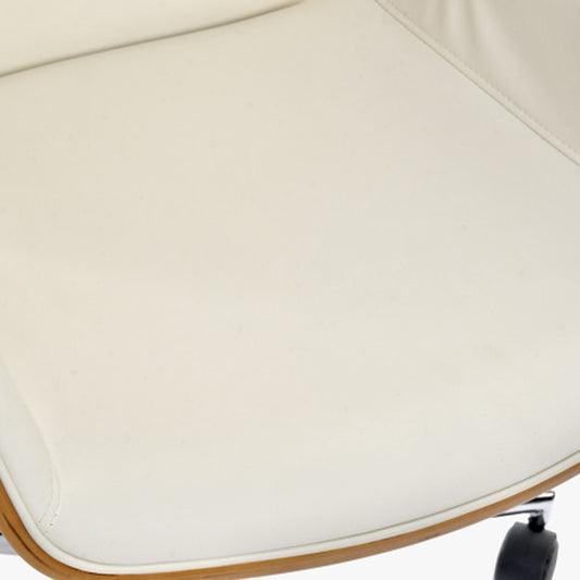 Cadeira de Escritório Bege com Madeira 60x65,5x118 NÓRDIS