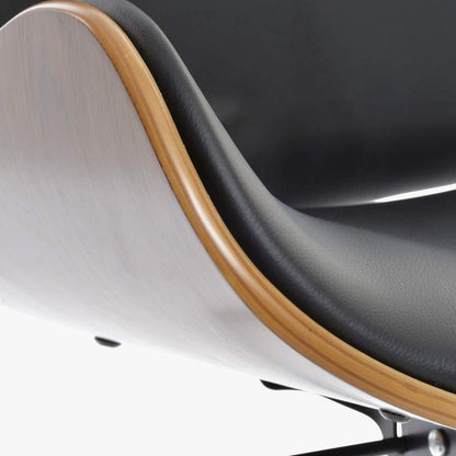 Cadeira de Escritório Preta com Madeira 52x58,5x98 NÓRDIS