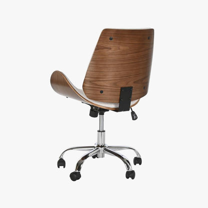 Cadeira de Escritório Tecido Bege com Madeira 52x58,5x98 NÓRDIS