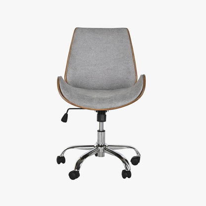Cadeira de Escritório Tecido Cinza com Madeira 52x58,5x98 NÓRDIS