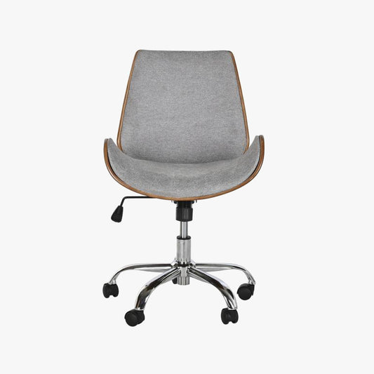 Cadeira de Escritório Tecido Cinza com Madeira 52x58,5x98 NÓRDIS