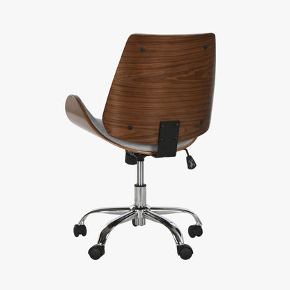 Cadeira de Escritório Tecido Cinza com Madeira 52x58,5x98 NÓRDIS