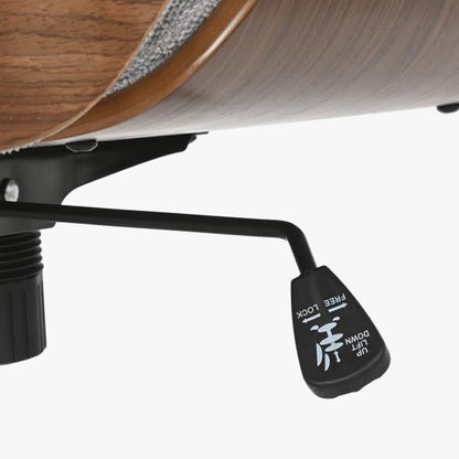 Cadeira de Escritório Tecido Cinza com Madeira 60x65,5x118 NÓRDIS