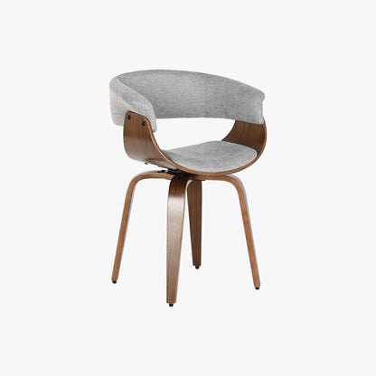 Cadeira de Escritório Tecido Cinza e Estrutura em Madeira 61x46x78 NÓRDIS