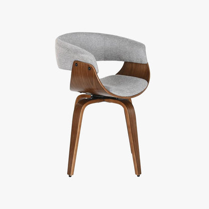 Cadeira de Escritório Tecido Cinza e Estrutura em Madeira 61x46x78 NÓRDIS