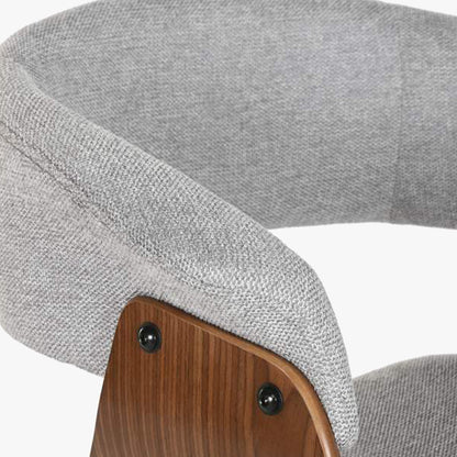 Cadeira de Escritório Tecido Cinza e Estrutura em Madeira 61x46x78 NÓRDIS