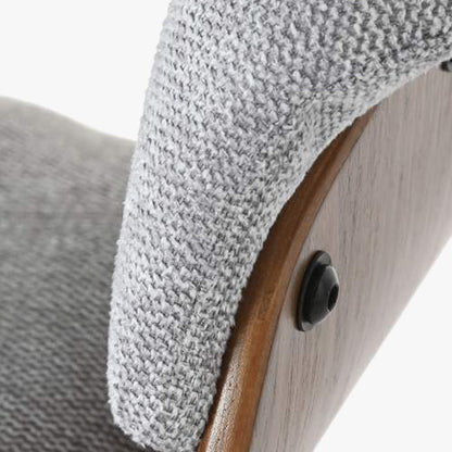 Cadeira de Escritório Tecido Cinza e Estrutura em Madeira 61x46x78 NÓRDIS