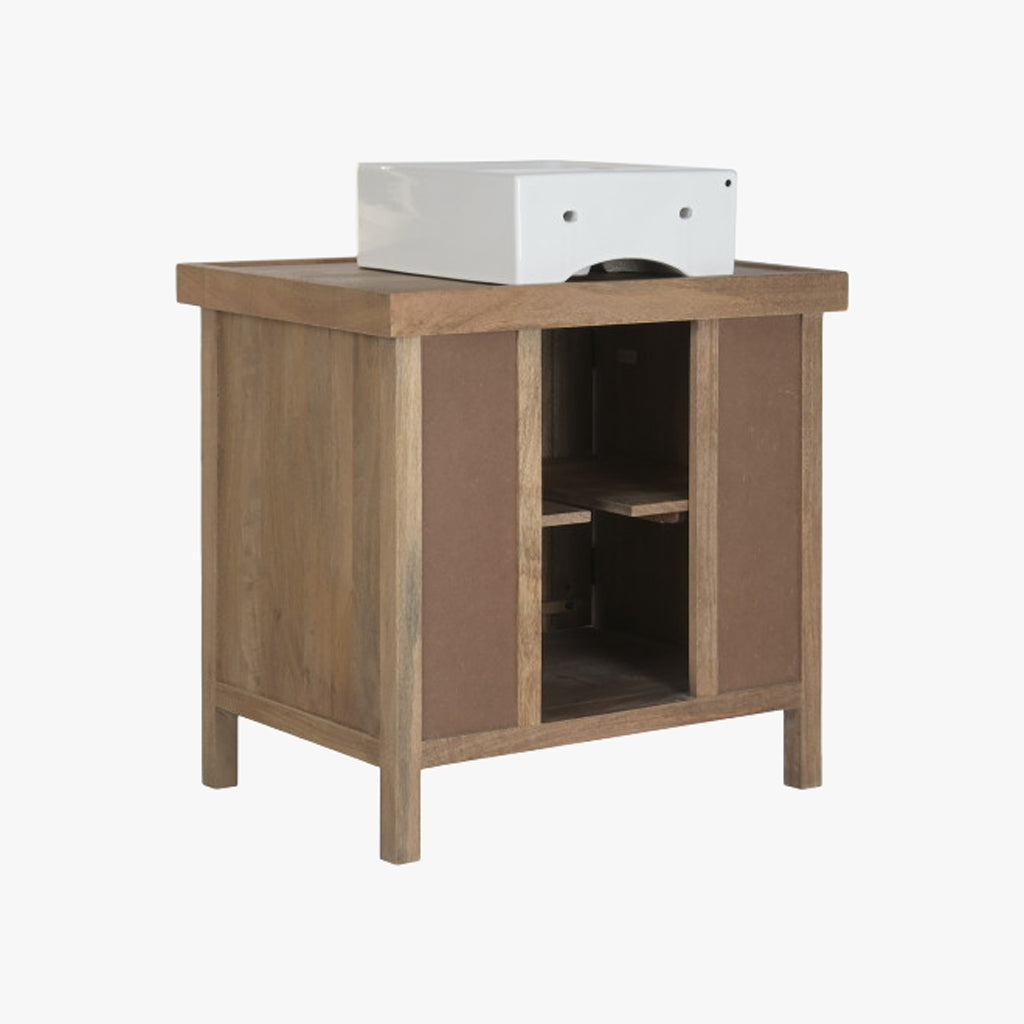 Móvel Banho Madeira com Lavatório 81x56x95 CLEAR