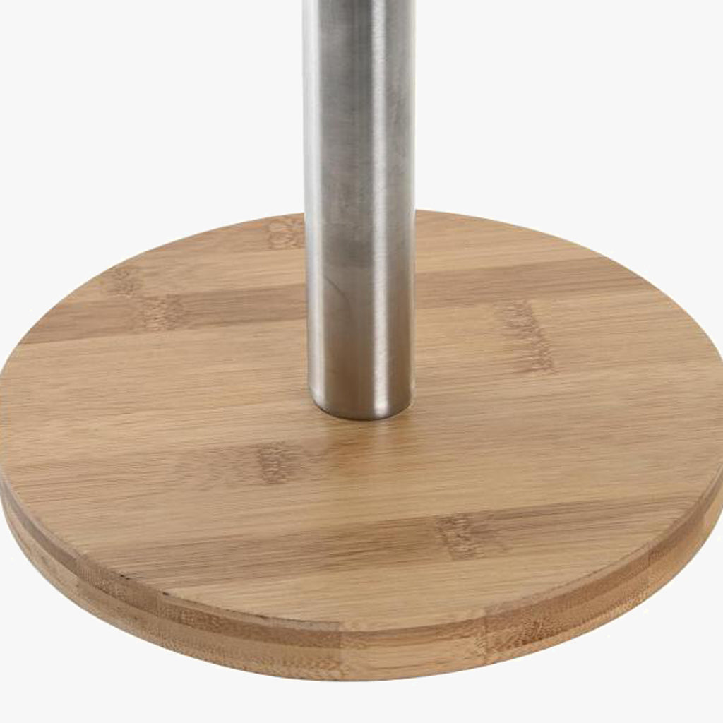 Porte-serviettes Bambou et Acier Inoxydable 22x22x85,5 CLEAR