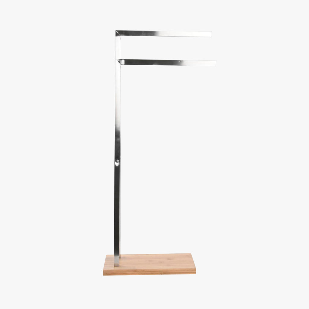Porte-serviettes Bambou et Inox 34x20x79 CLEAR