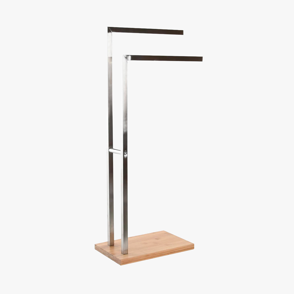 Porte-serviettes Bambou et Inox 34x20x79 CLEAR