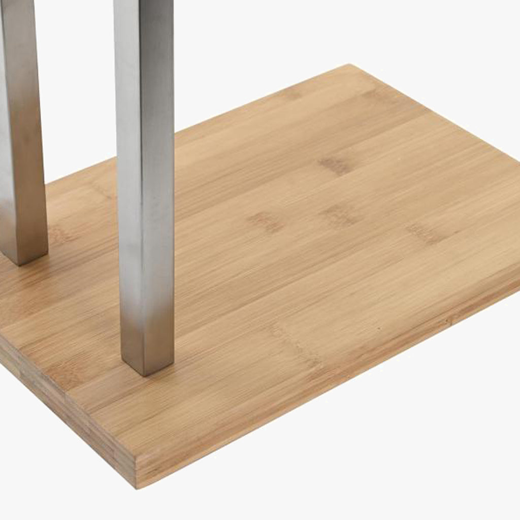 Porte-serviettes Bambou et Inox 34x20x79 CLEAR