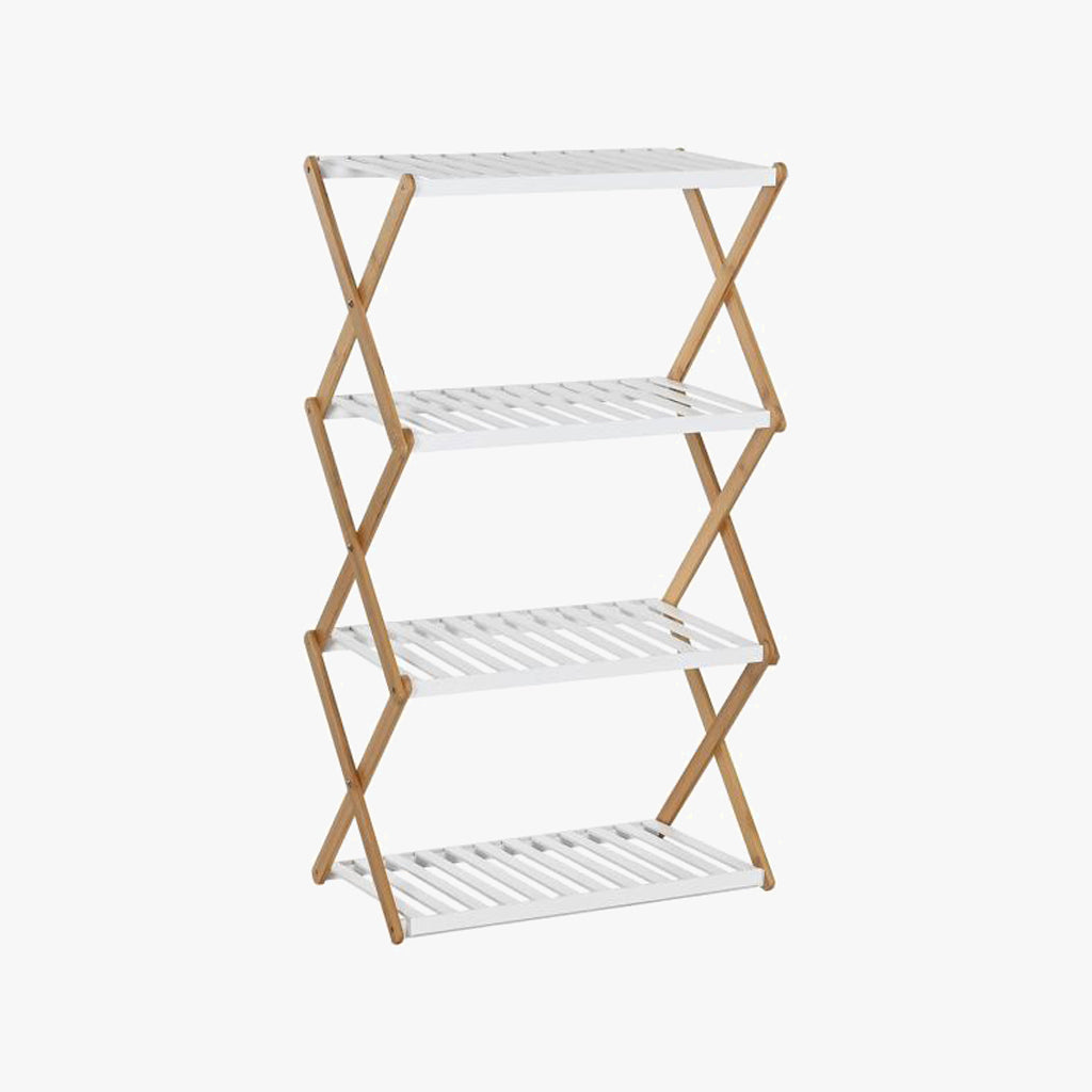 Étagère 4 niveaux en métal et bambou 50,5x29x89,5 CLEAR